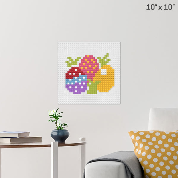 Easter Eggs Brick Poster
