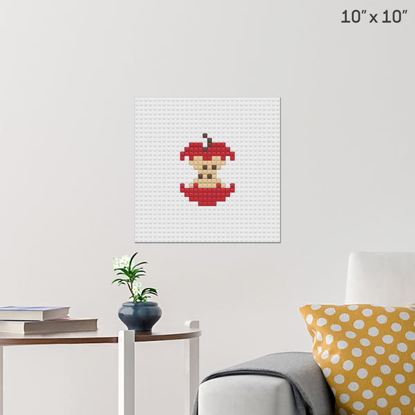Eat a Red Apple Day Brick Poster