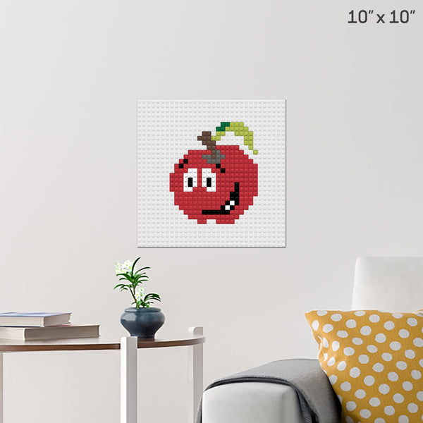 Eat a Red Apple Day Brick Poster