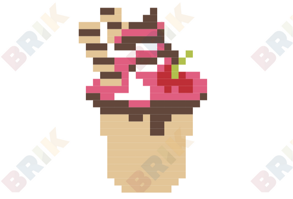 Eat Ice Cream for Breakfast Day Pixel Art