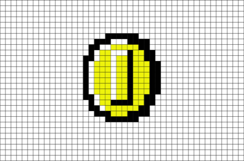 Coin-mario Pixel art