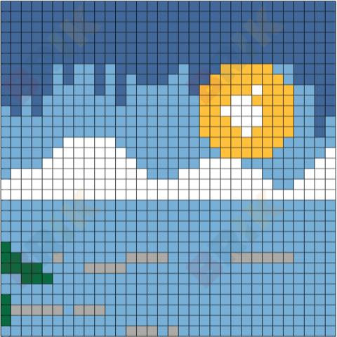 Beach 2 Pixel Art