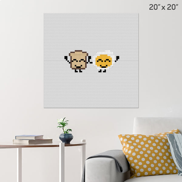 Egg and Toast Brick Poster