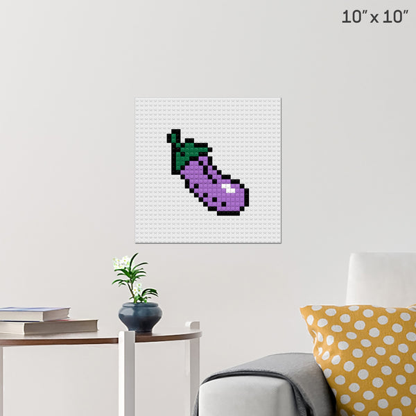 Eggplant Brick Poster