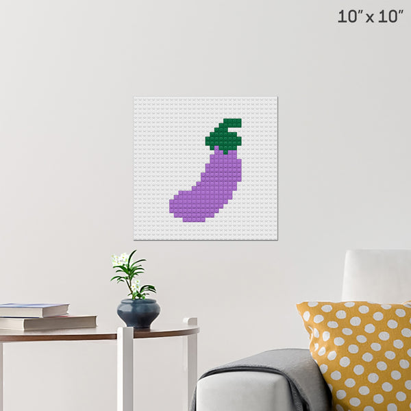 Eggplant Brick Poster