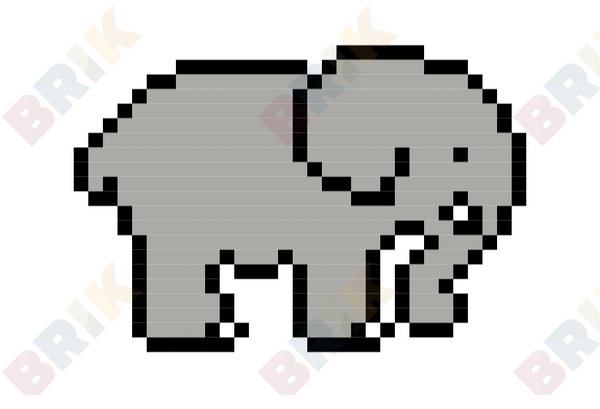 Elephant Pixel Art