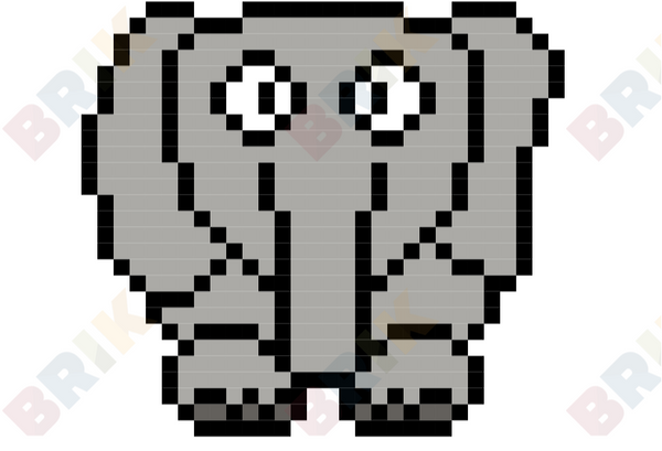 Elephant Pixel Art