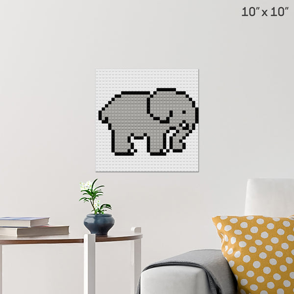 Elephant Brick Poster