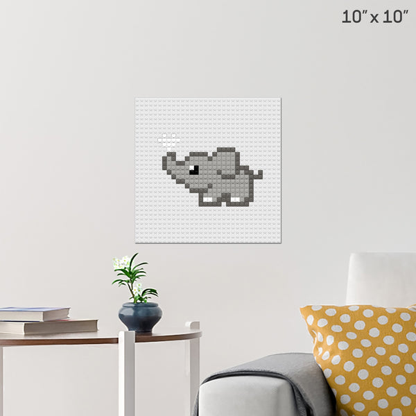 Elephant Brick Poster