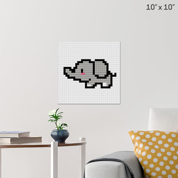 elephant Brick Poster