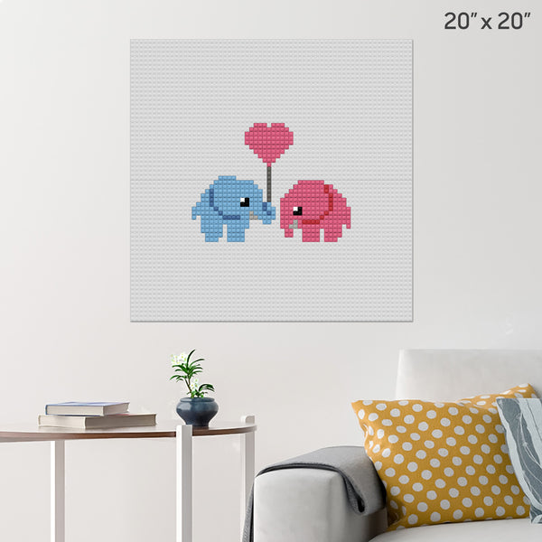 Elephants Brick Poster