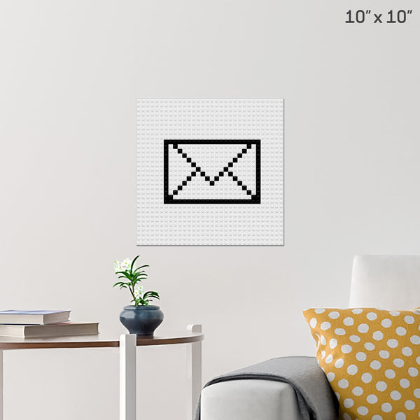 Email  Icon Brick Poster