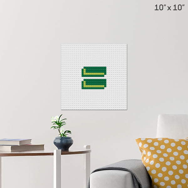 Equal Sign Brick Poster