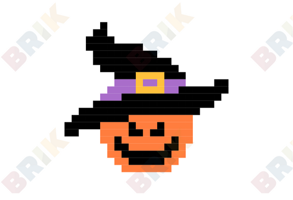 Evil Pumpkin Pixel Art