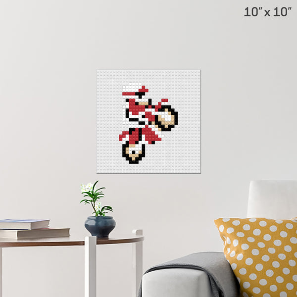 Excite Bike Brick Poster
