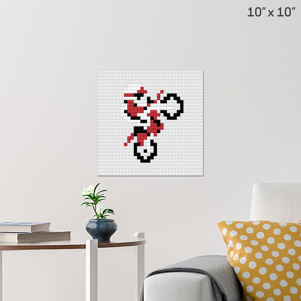 Excite Bike Brick Poster