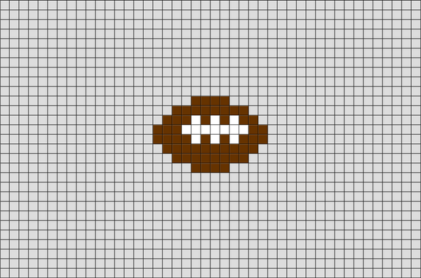 Rugby Ball Pixel Art