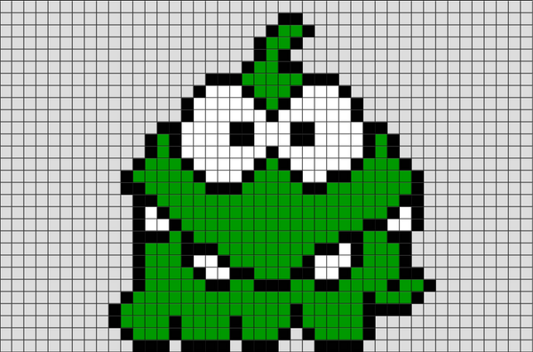Cut the Rope Om Nom Pixel Art