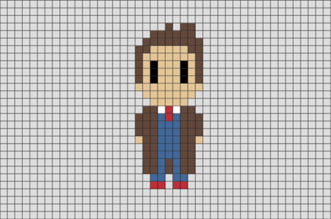 Tenth Doctor Pixel Art