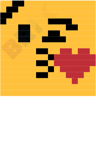 Face Blowing A Kiss Pixel Art