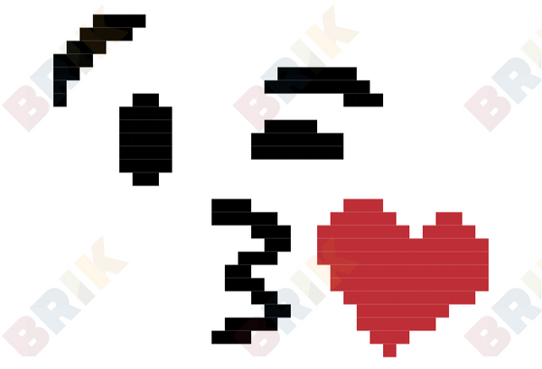 Face Blowing A Kiss Pixel Art