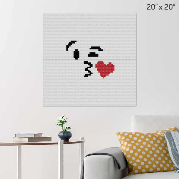 Face Blowing A Kiss Brick Poster