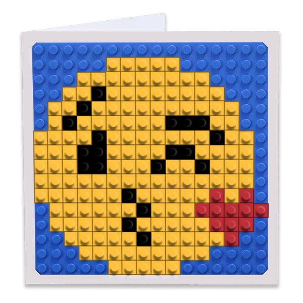 Face Throwing a Kiss Emoji Greeting Card