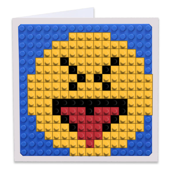 Face With Stuck-Out Tongue and Tightly-Closed Eyes  Emoji Greeting Card