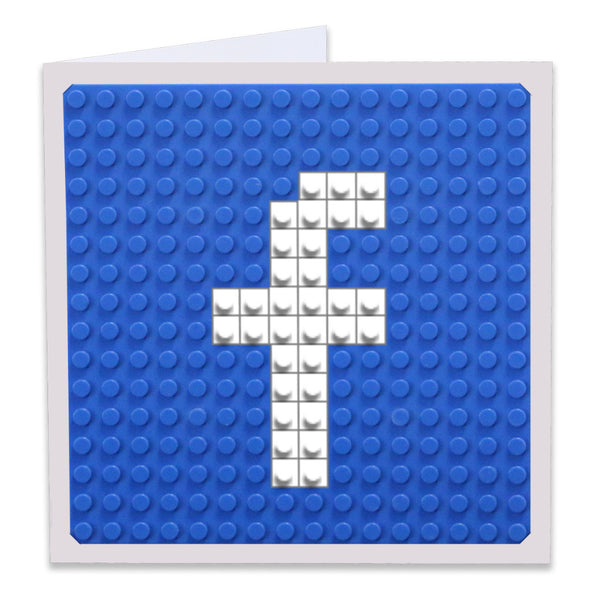 Facebook F Greeting Card