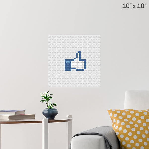 Facebook Like Button Brick Poster