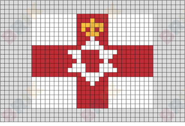 Fag of Northern ireland pixel art