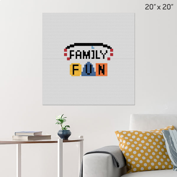 Family Fun Day Brick Poster