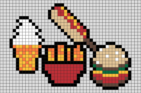 Fast Food Pixel Art