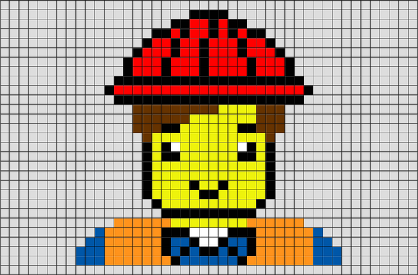 The Lego Movie Emmet Pixel Art