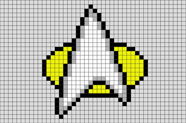 Star Trek Communicator Badge Pixel Art