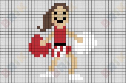 Cheerleader Pixel Art