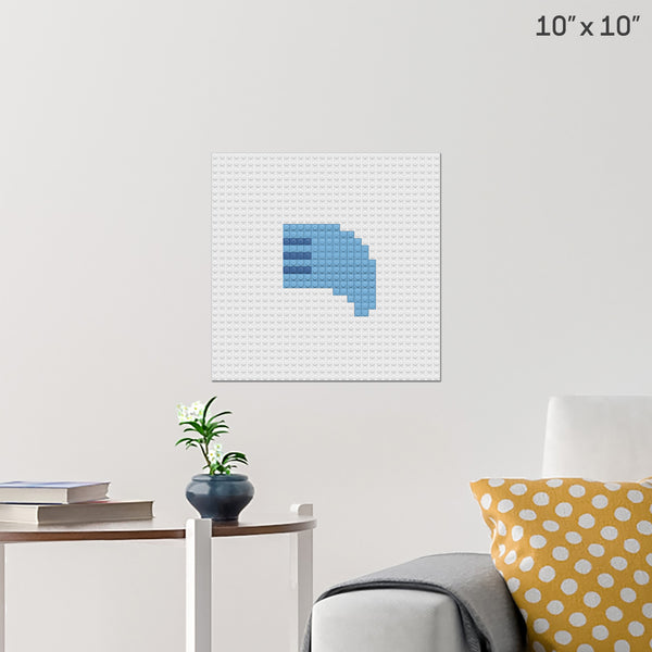 Feather Badge Brick Poster