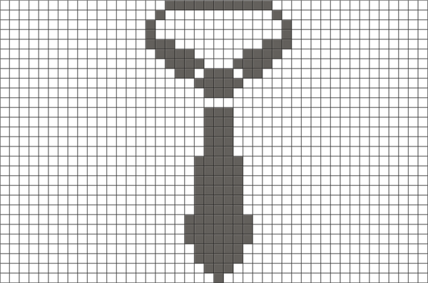 Fifty Shades of Grey Tie Pixel Art