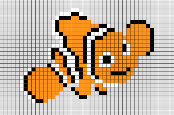 Finding Nemo Pixel Art