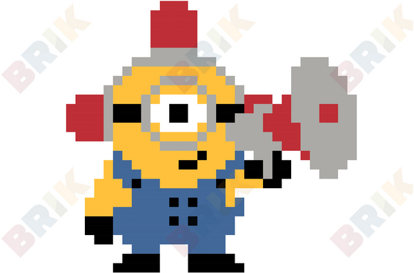 Fire Alarm Minion Pixel Art