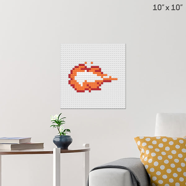 Fire Ball Brick Poster