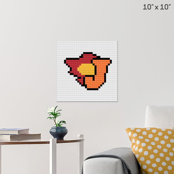 Fire J Brick Poster