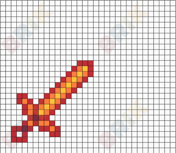 Fire Minecraft Sword