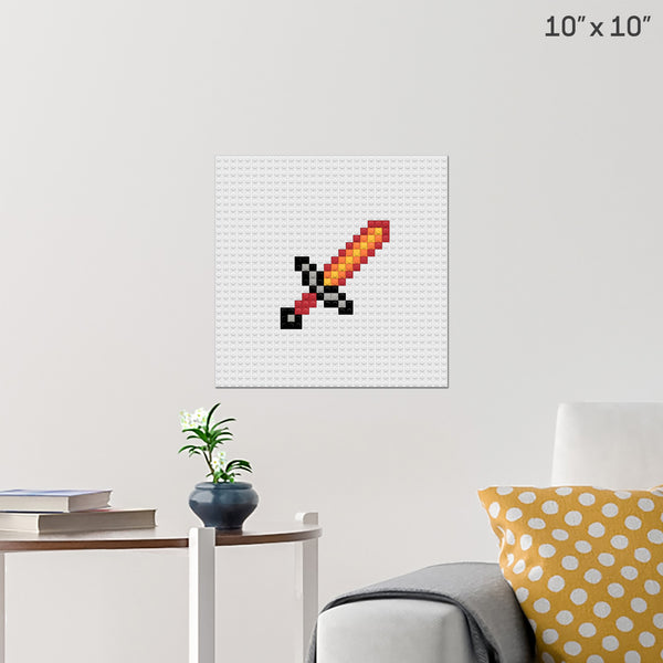 Fire  Sword Brick Poster