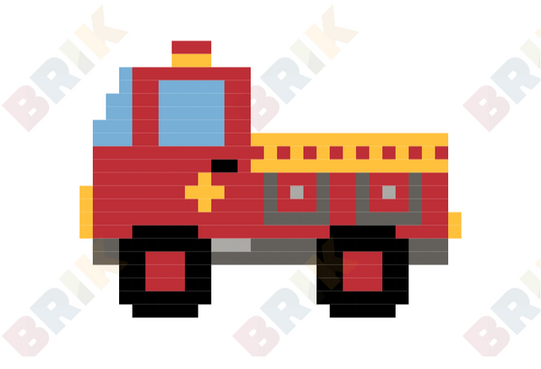 Fire Truck Pixel Art
