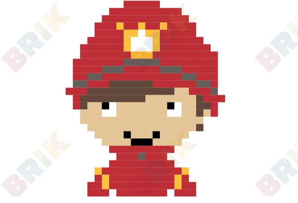 Firefighter Pixel Art