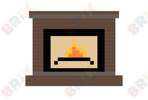 Fireplace Pixel Art