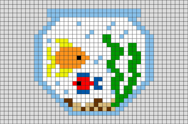 Fish Bowl Pixel Art