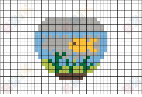 Fish Bowl Pixel Art