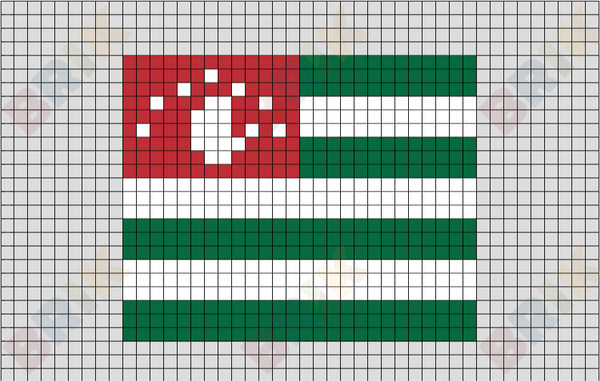 Flag of Abkhazia Pixel Art